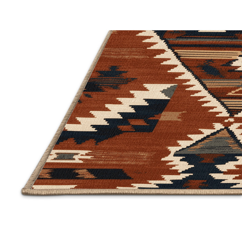 Tapis lavable d'inspiration Pueblo, Carré 6 pi