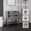 Meuble-lavabo autoportant avec lavabo et tiroirs à fermeture en douceur