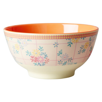 Kayser Two Tone Melamine Embroidered Flower Bowl