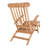Boyter 150cm Long Reclining Teak Single Chaise
