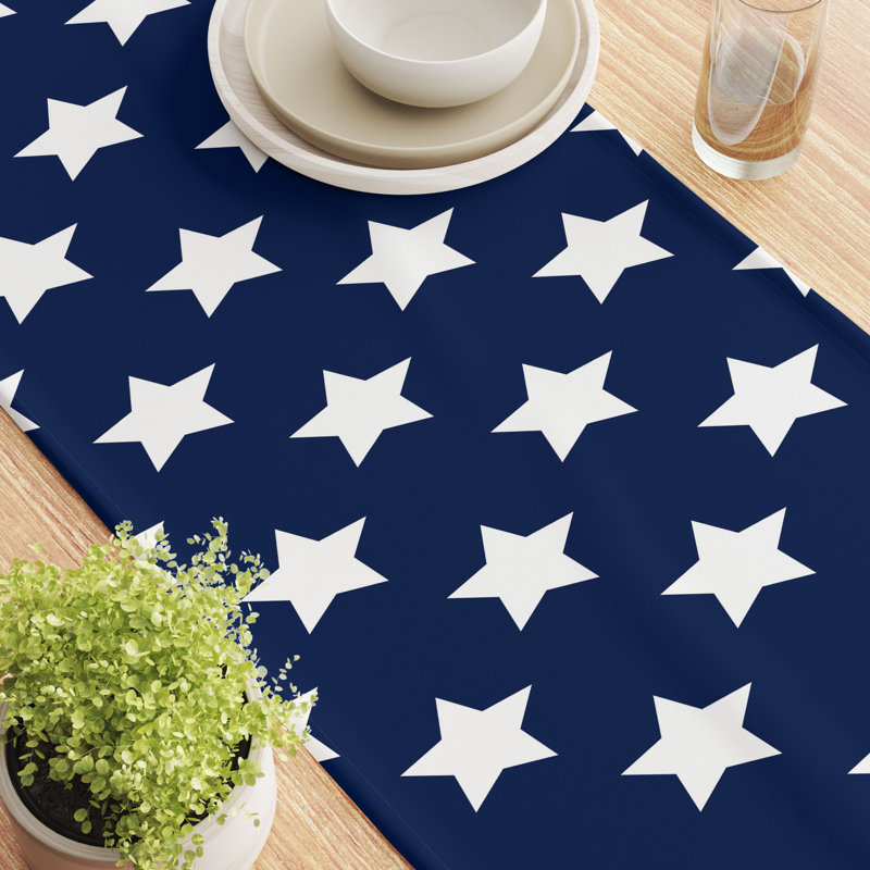 Epling Freedom Stars Milliken Signature Table Runner, Navy, 108" L x 14" W