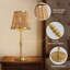 Lampe de table moderne en rotin de 18 po de style Mid-Century pour table de bout ou bureau