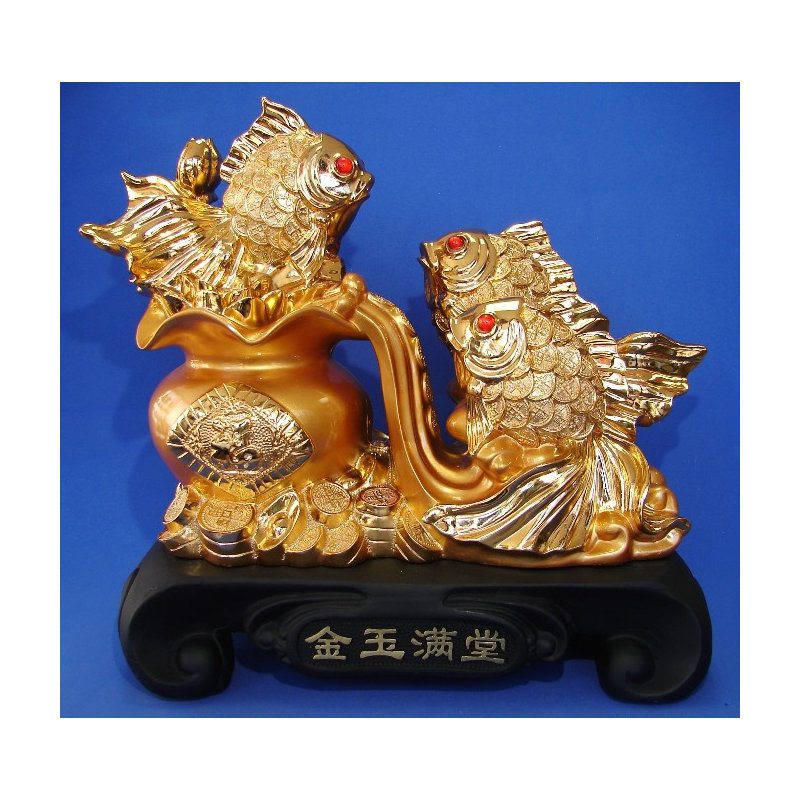 Figurine poisson rouge représentant la richesse