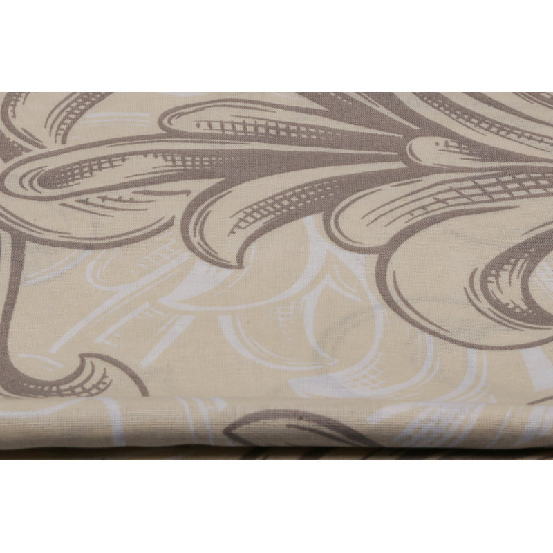 Cotton Blend Percale Duvet Cover, Beige, Twin Duvet Cover + 1 Sham