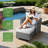 8-person Mostly No Assembly Required Outdoor Sectional With Cushions And Fire Pit,all-weather Wicker Patio Set-150486803