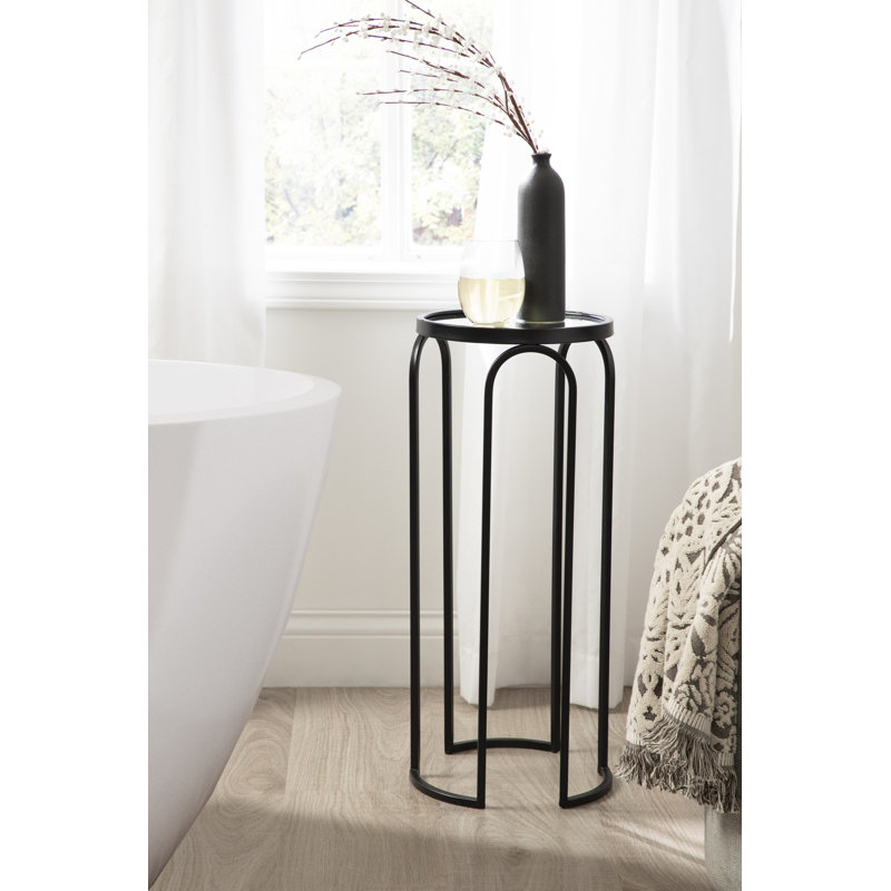 Mercer41 Pomeroy Metal Drink Table 11" x 11" x 24", Black