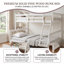 Lit simple superposé polyvalent Lit en bois de pin massif de haute qualité avec une paire de tiroirs, pas de sommier nécessaire, facile à assembler-51545397