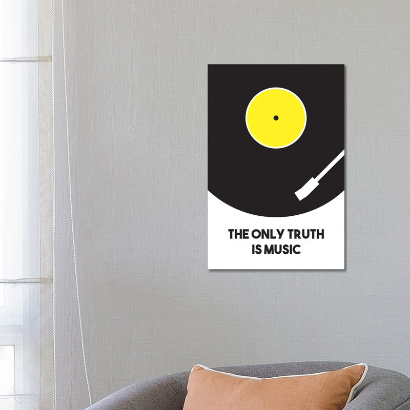 «The Only Truth Is Music», impression sur toile tendue, H 12 po x l 8 po x P 0,75 po