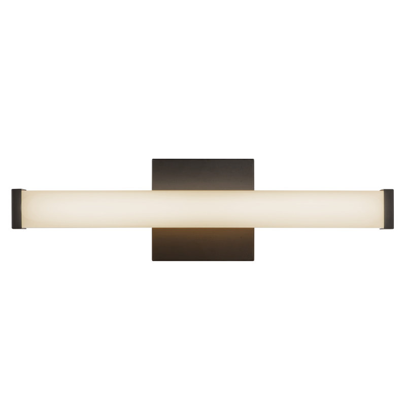 Geri 18-in Black dimmable LED Wall Sconce, Matte Black, 18-in