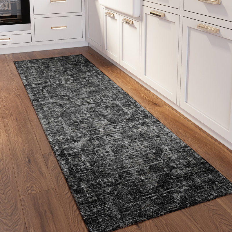 Fenwick Washable Oriental Indoor / Outdoor Rug, Rectangle 2'3" x 7'6"