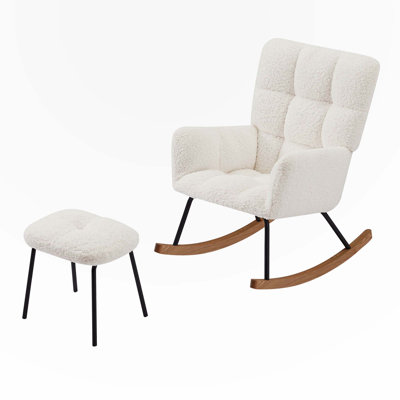 Ensemble de fauteuil à bascule avec repose-pieds Lorrane