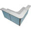 Poste de réception en forme de L, l 80 po x P 80 po x H 44 po, comptoir gris, panneau gris-2139752204