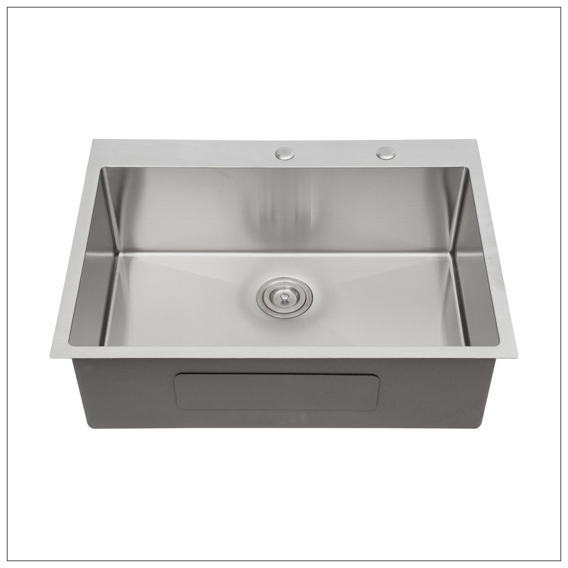 33X22x10"Drop-In Single Bowl Stainless Steel Kitchen Sink