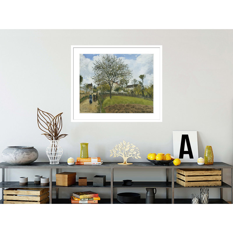 «Landscape in Louveciennes» par Camille Pissarro, impression giclée sur cadre, H 33,5 po x l 39,92 po