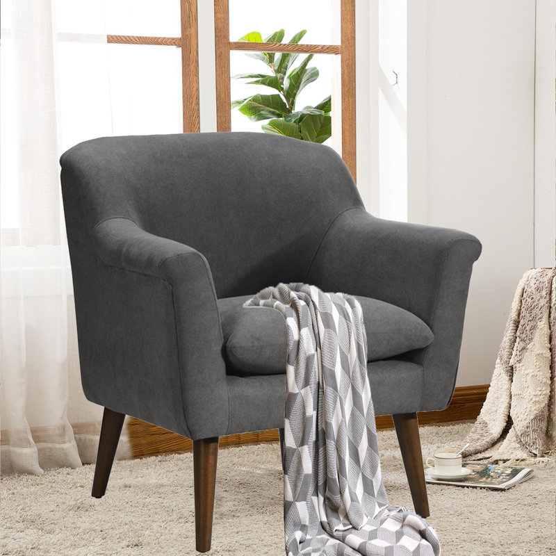 Fauteuil de 32 po Klinton, Mélange de polyester gris
