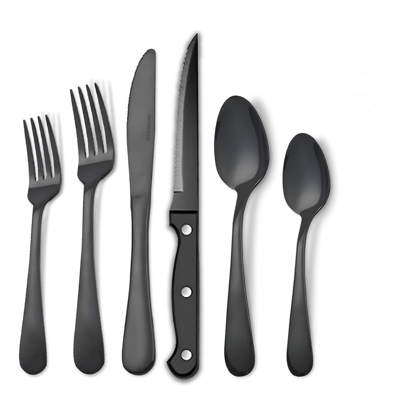 24-Piece Stainless Steel Flatware Set For 4, Durable Cutlery Set With Mirror Polish Finish, Dishwasher Safe, Heavyweight Design For Comfortable Grip