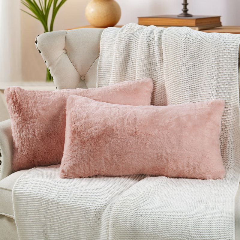 Housse de coussin carrée, Fumée rose