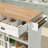 48" White Free-standing Kitchen Island