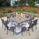 Sutiya 8 - Person Metal Patio Dining Set with Square Table