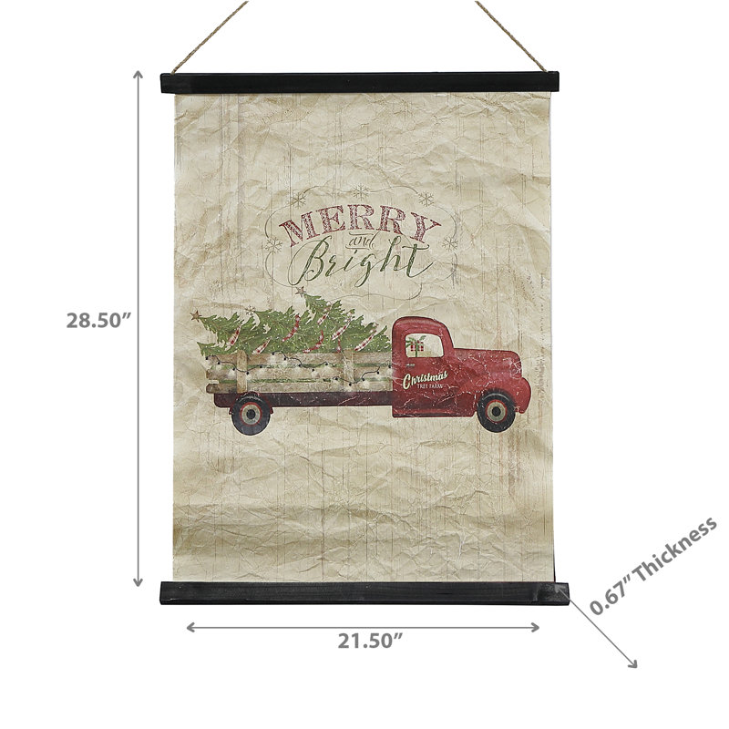 Support mural en papier froissé Merry And Bright