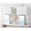 Ensemble de lampes de table 23 po blanc / crème