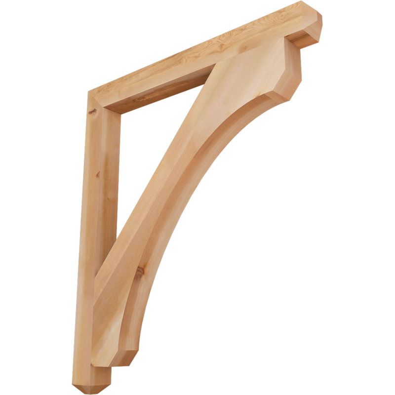H Support en bois / corbeau, Western Red Cedar (Smooth), H 48 po x l 3,5 po x P 42 po