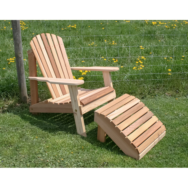 Chaise avec repose-pieds adirondack Andres