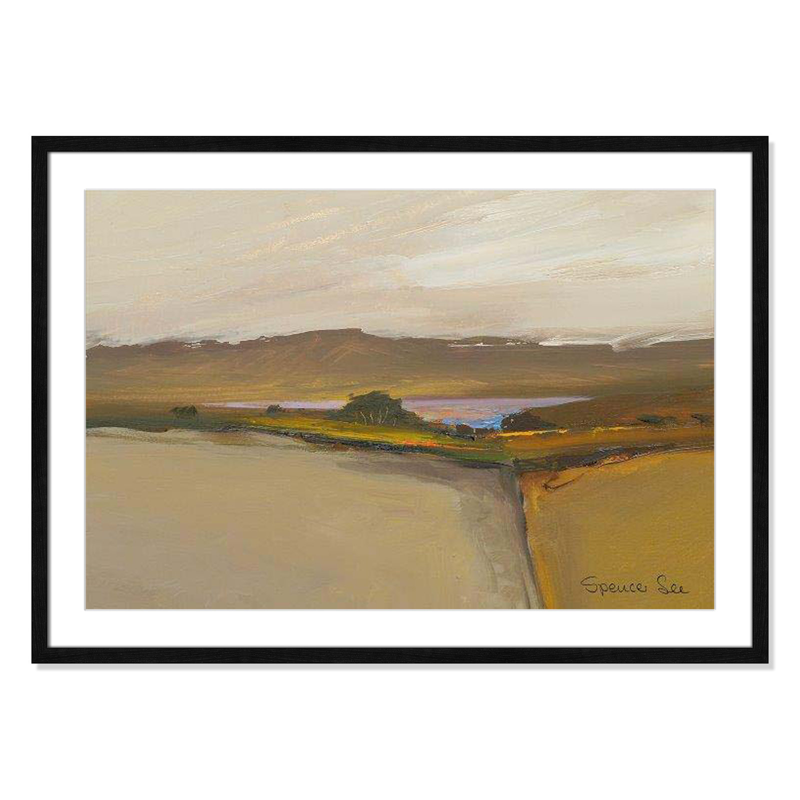 Heaven and Earth IV Print, Black Framed, 25.5" H x 35.5" W x 0.75" D