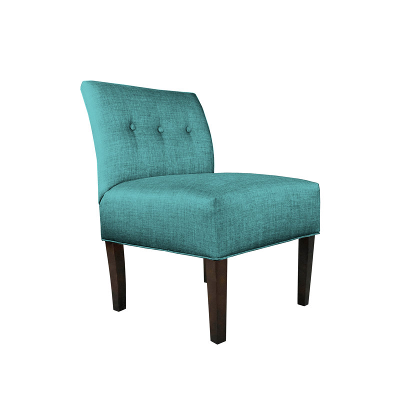 Zaylee Upholstered Slipper Chair, Teal