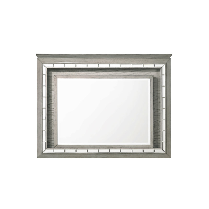 Miroir au fini chêne clair clair avec DEL