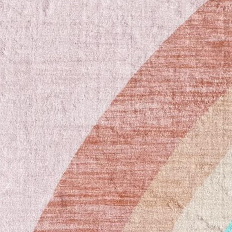 Tapis juvénile 4 pi x 6 pi rose et bleu