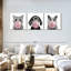 «Funny Animal Bubble Gum», ensemble de 3 reproductions sur toile 3 pièces-93062774