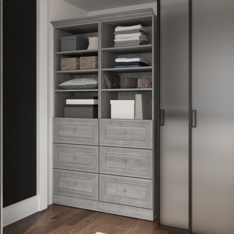 Oneybrook 50'' Closet System, Platinum Gray