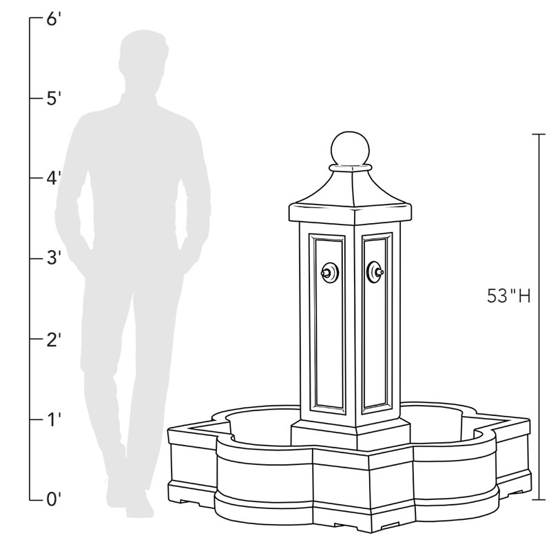 Provence Sculptural Fountain, Graystone
