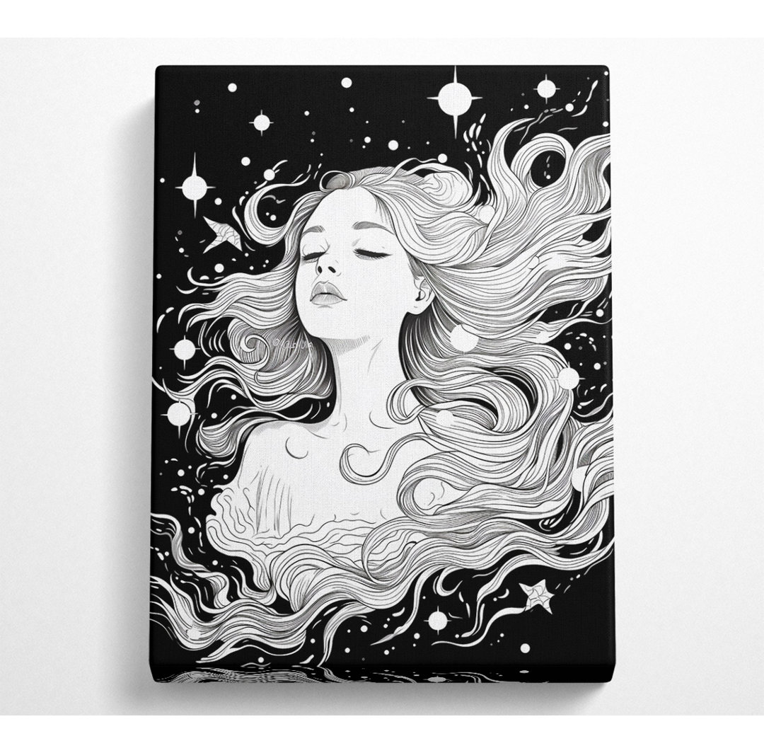 Kunstdruck Space Lady Flow