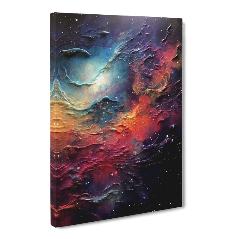 Galaxy Hard Edge Painting No.2 - Wrapped Canvas Print, 50cm H x 35cm W x 3cm D