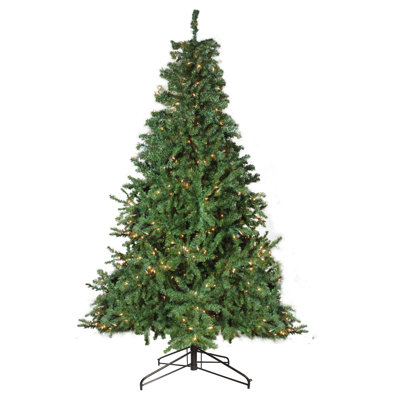 12' Pre-Lit 2-Tone Canadian Pine Artificial Christmas Tree - Warm White Lights
