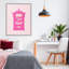 Giclée rose encadrée par une boîte aux lettres rose, design par Jessica Beck-1432159034-1432159038