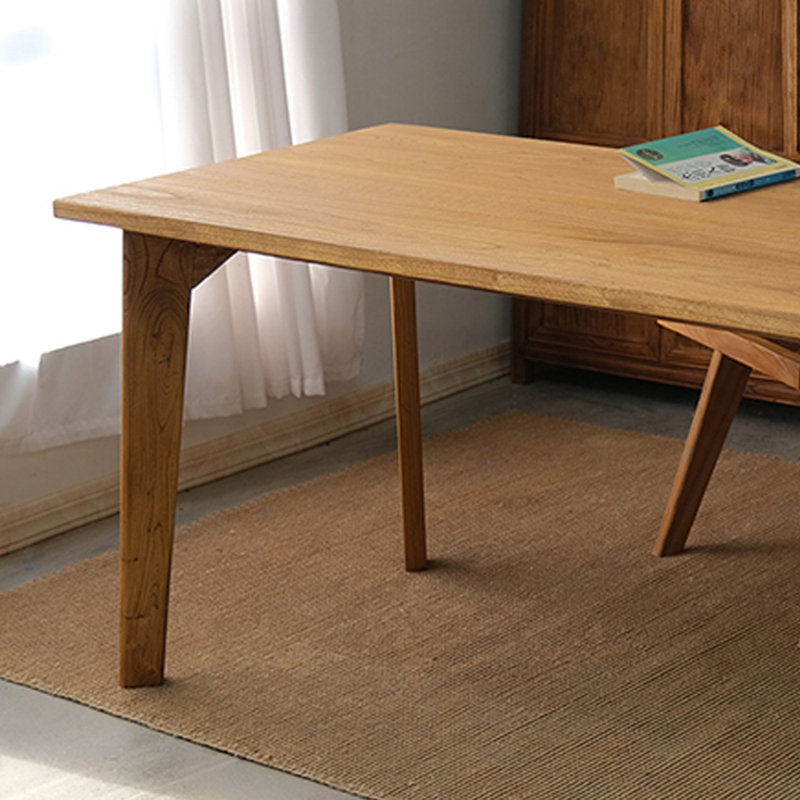 Classical Durable Elm Solid Wood Writing Desk, 29.52" H x 70.86" W x 31.49" D