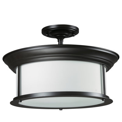 Planas Glass Semi Flush Mount