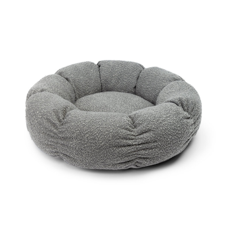 Lit rond avec coussin de siège amovible, H 5 po x l 36 po x P 36 po, Gris