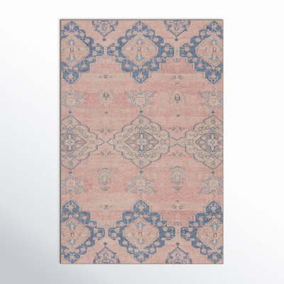 Asuncin Oriental Pink/Blue Area Rug (6'X9')