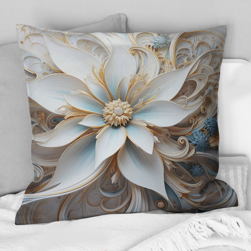 Coussin Electrifiant Vibrant Fact Flowers I - Abstract Botanicals