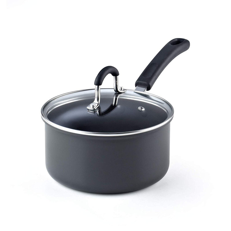 Casserole antiadhésive en acier inoxydable avec couvercle Cook N Home, 2,5 pte