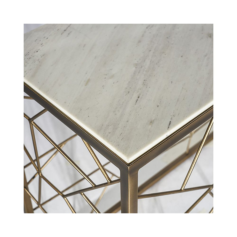 Console en marbre 63 po Marchmont - blanc