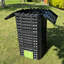 Polyethylene Plastic Outdoor Stationary Composter with Latching Lid