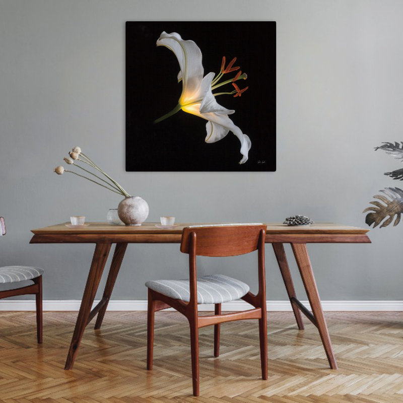 Art floral contemporain Lily, H 32 po x l 32 po