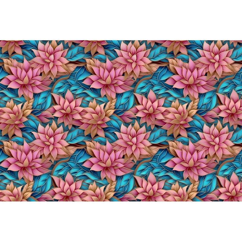 Machine Printed Duvet Cover, Queen Duvet Cover, Blue/Pink