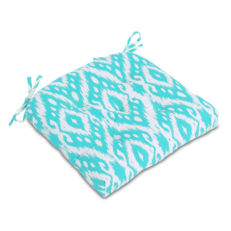 Coussin de chaise de salle à manger en coton touffeté à la main pour l'intérieur, Turquoise