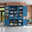 Armoire de cuisine surdimensionnée autoportante avec 6 portes réglables et plateaux coulissants-1933387228